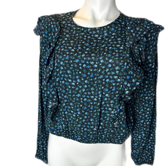wild fable Tops - Wild fable ruffle dark boho top size medium
